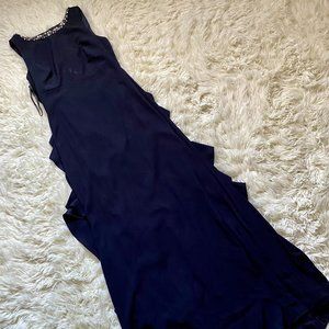 Vince Camuto Navy Blue Floor-Length Gown size 6